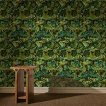 House of Hackney Phantasia Wallpaper in Emerald Green House of Hackney Phantasia wallpaper in Emerald Green, blooms and foliage in green