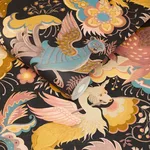 House of Hackney Phantasia Wallpaper in Noir House of Hackney Phantasia wallpaper in Noir, blooms and geometric forms in noir