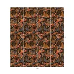 House of Hackney Phantasia wallpaper in Selenite Orange, blooms and animal markings in selenite orange