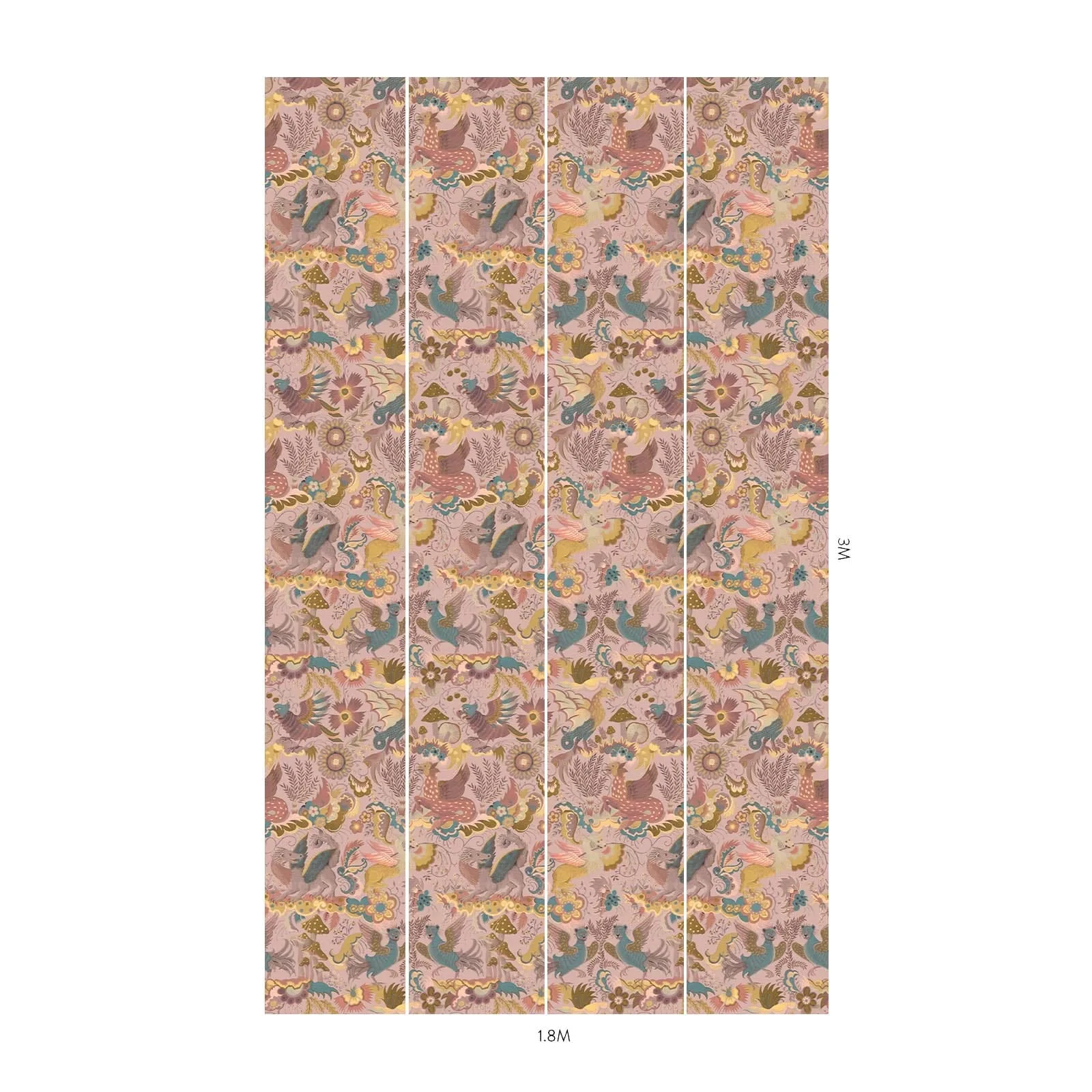 House of Hackney Phantasia Wallpaper in Tourmaline House of Hackney Phantasia wallpaper in Tourmaline, blooms and foliage in tourmaline
