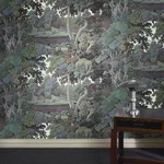 House of Hackney Plantasia Wallpaper in Amazonite House of Hackney Plantasia wallpaper in Amazonite, foliage and trees in amazonite