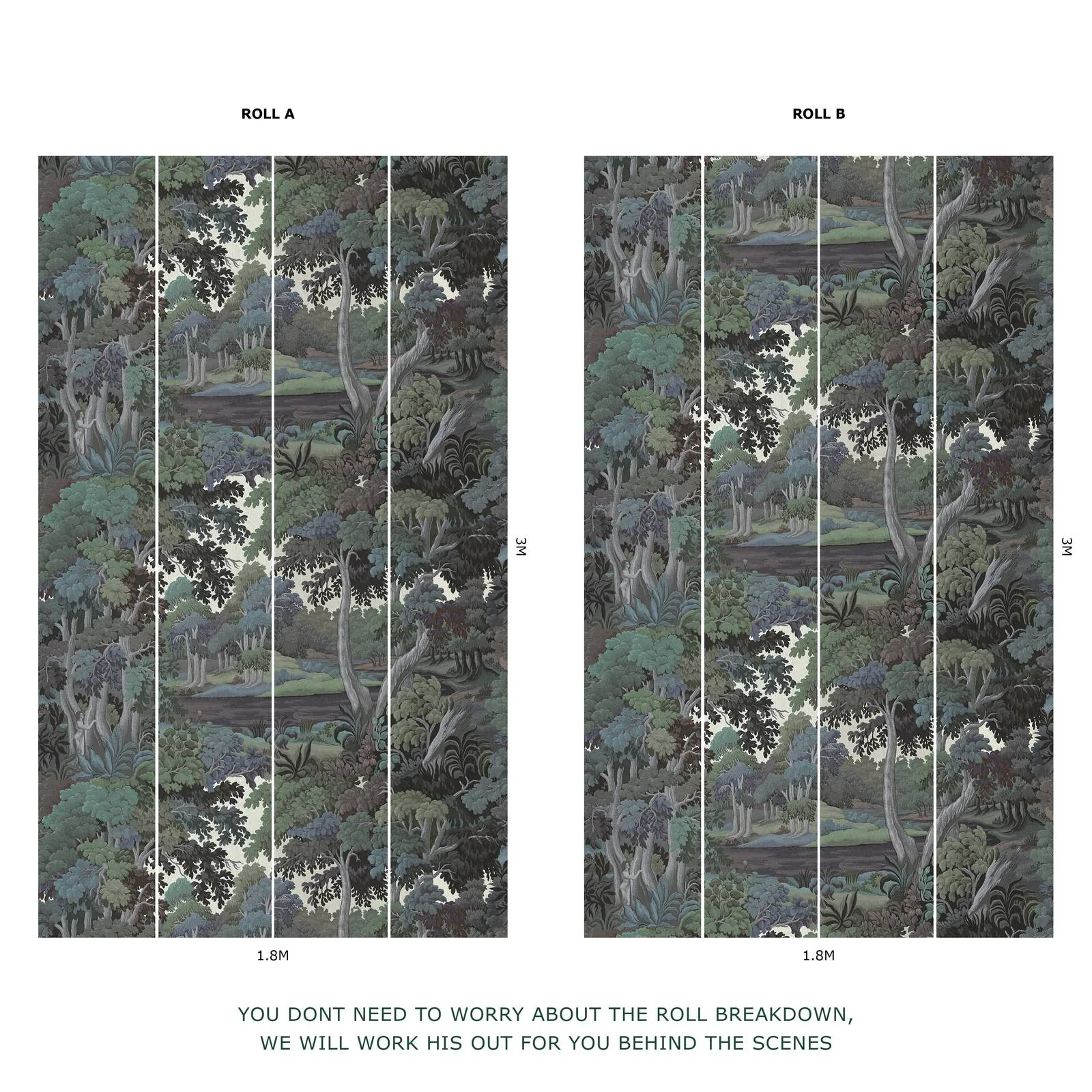 House of Hackney Plantasia Wallpaper in Amazonite House of Hackney Plantasia wallpaper in Amazonite, foliage and trees in amazonite