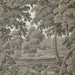 House of Hackney Plantasia Wallpaper in Cedar House of Hackney Plantasia wallpaper in Cedar, foliage and geometric forms in cedar