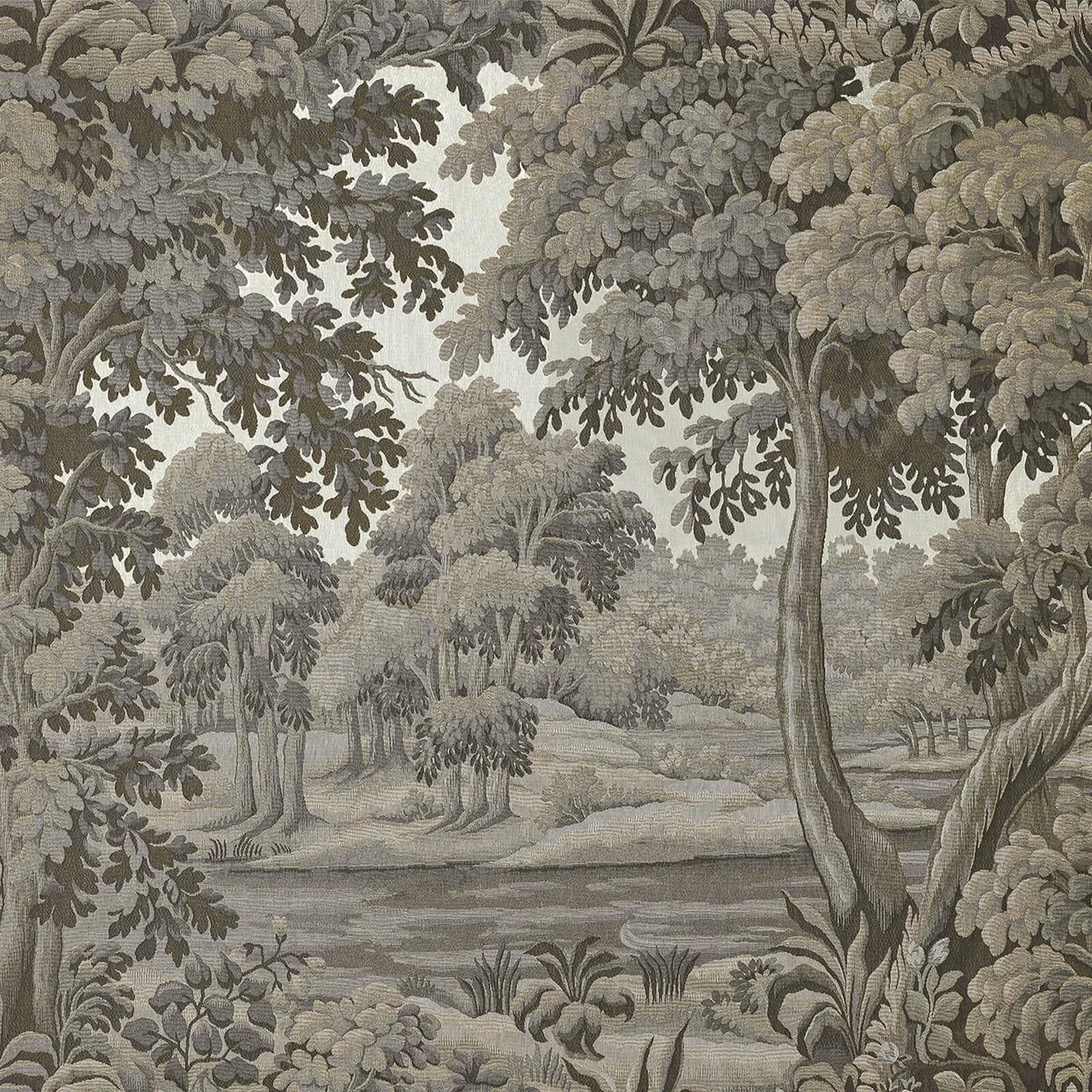 House of Hackney Plantasia wallpaper in Cedar, foliage and geometric forms in cedar