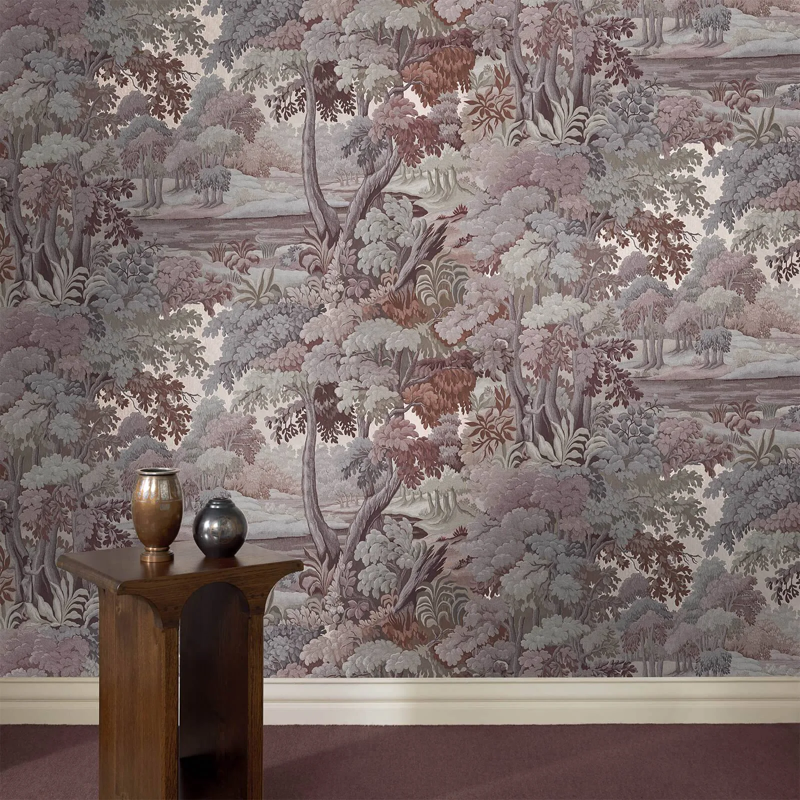 House of Hackney Plantasia wallpaper in Chestnut, foliage and trees in chestnut