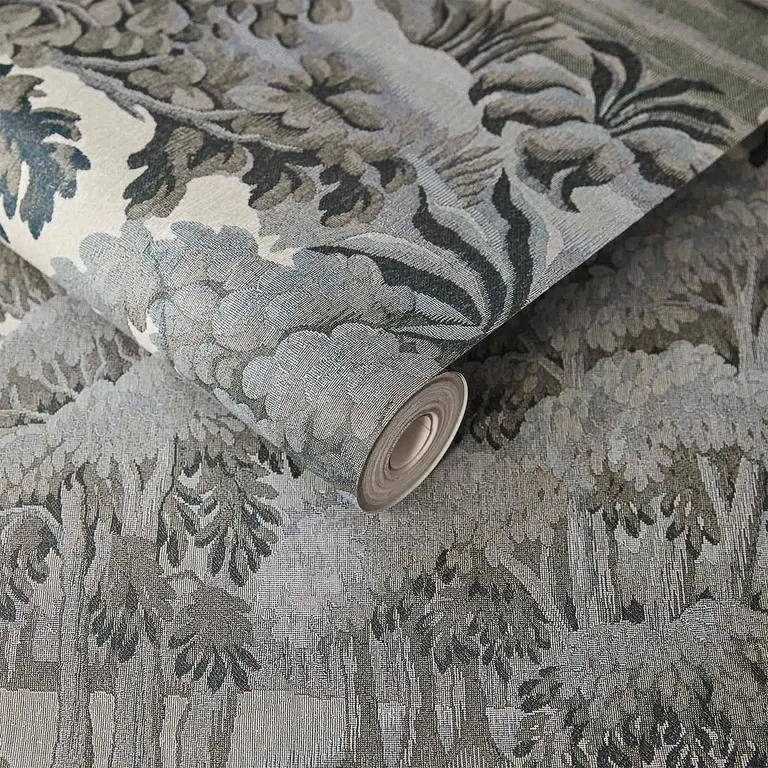 House of Hackney Plantasia wallpaper in Indigo, foliage and trees in indigo