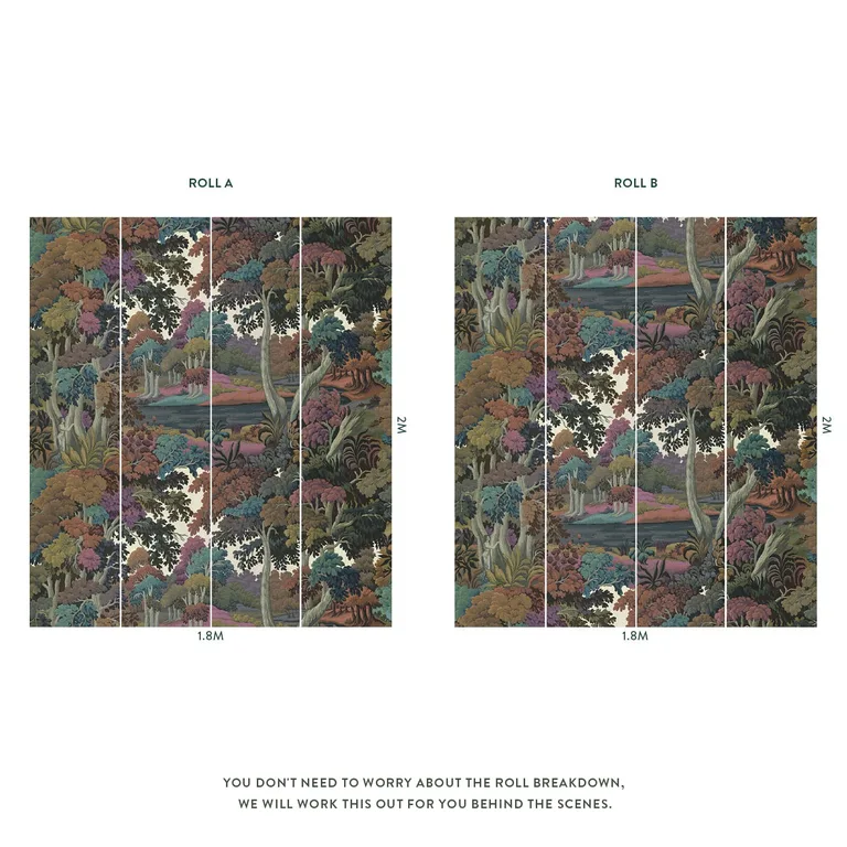 House of Hackney Plantasia wallpaper in Prism, foliage and geometric forms in prism