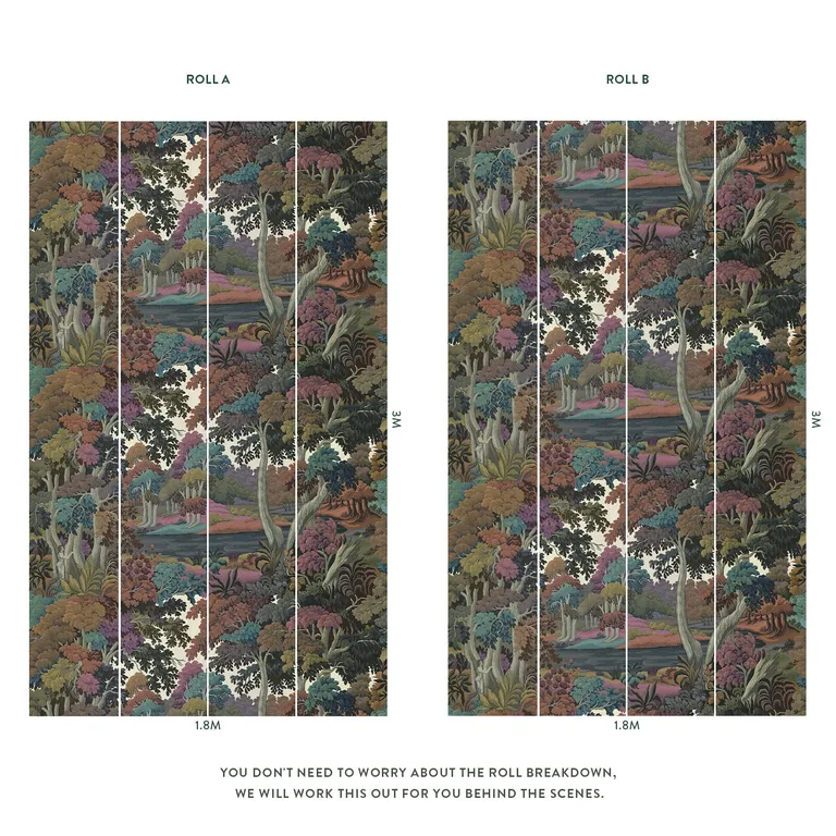 House of Hackney Plantasia wallpaper in Prism, foliage and geometric forms in prism