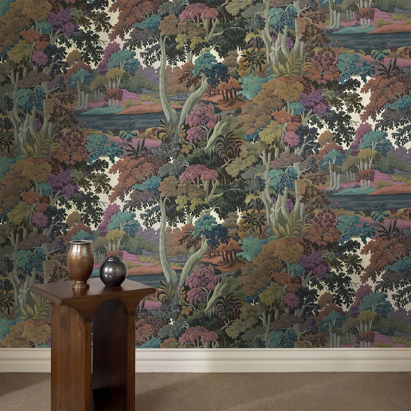 House of Hackney Plantasia wallpaper in Prism, foliage and geometric forms in prism
