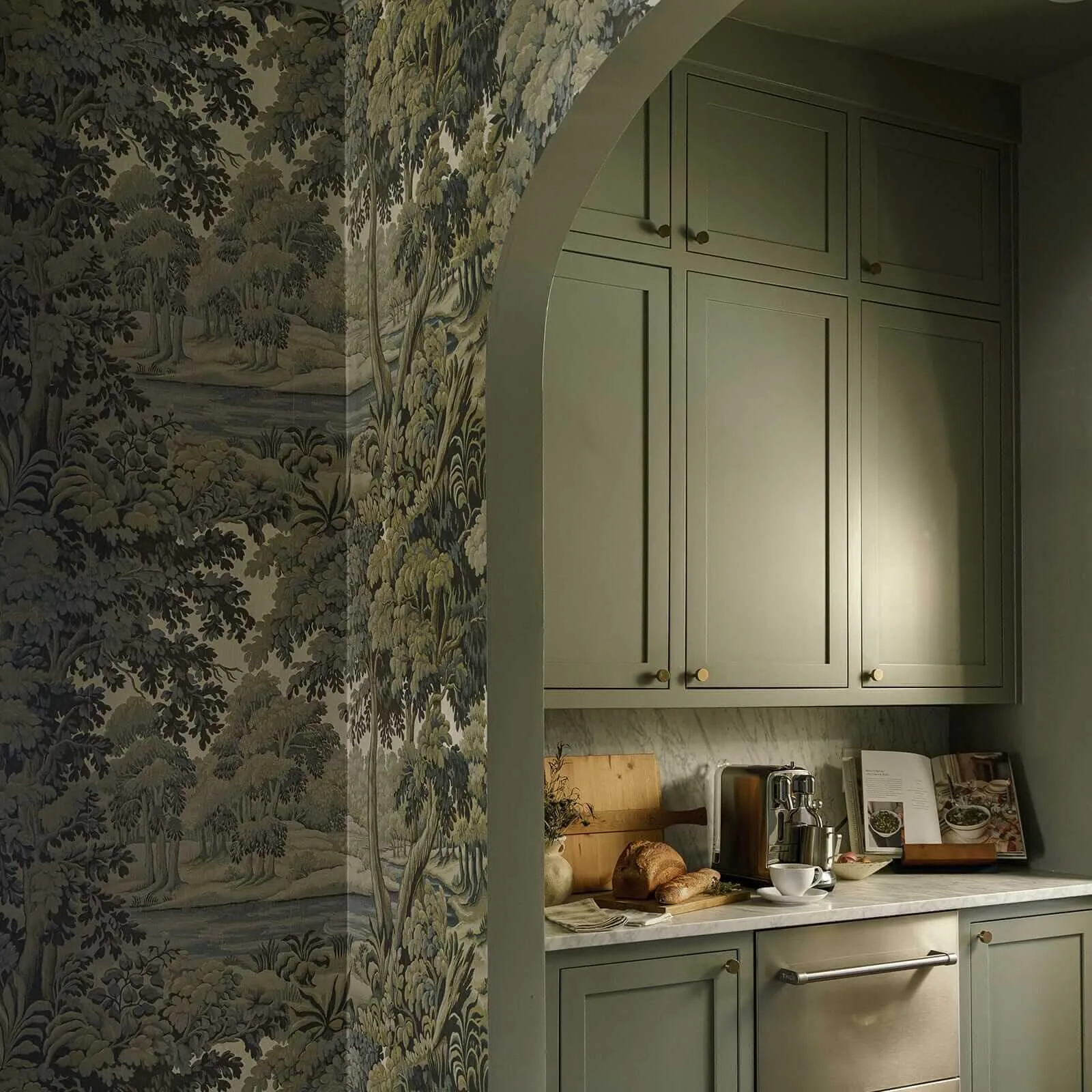 House of Hackney Plantasia Wallpaper in Sage House of Hackney Plantasia wallpaper in Sage, foliage and trees in sage