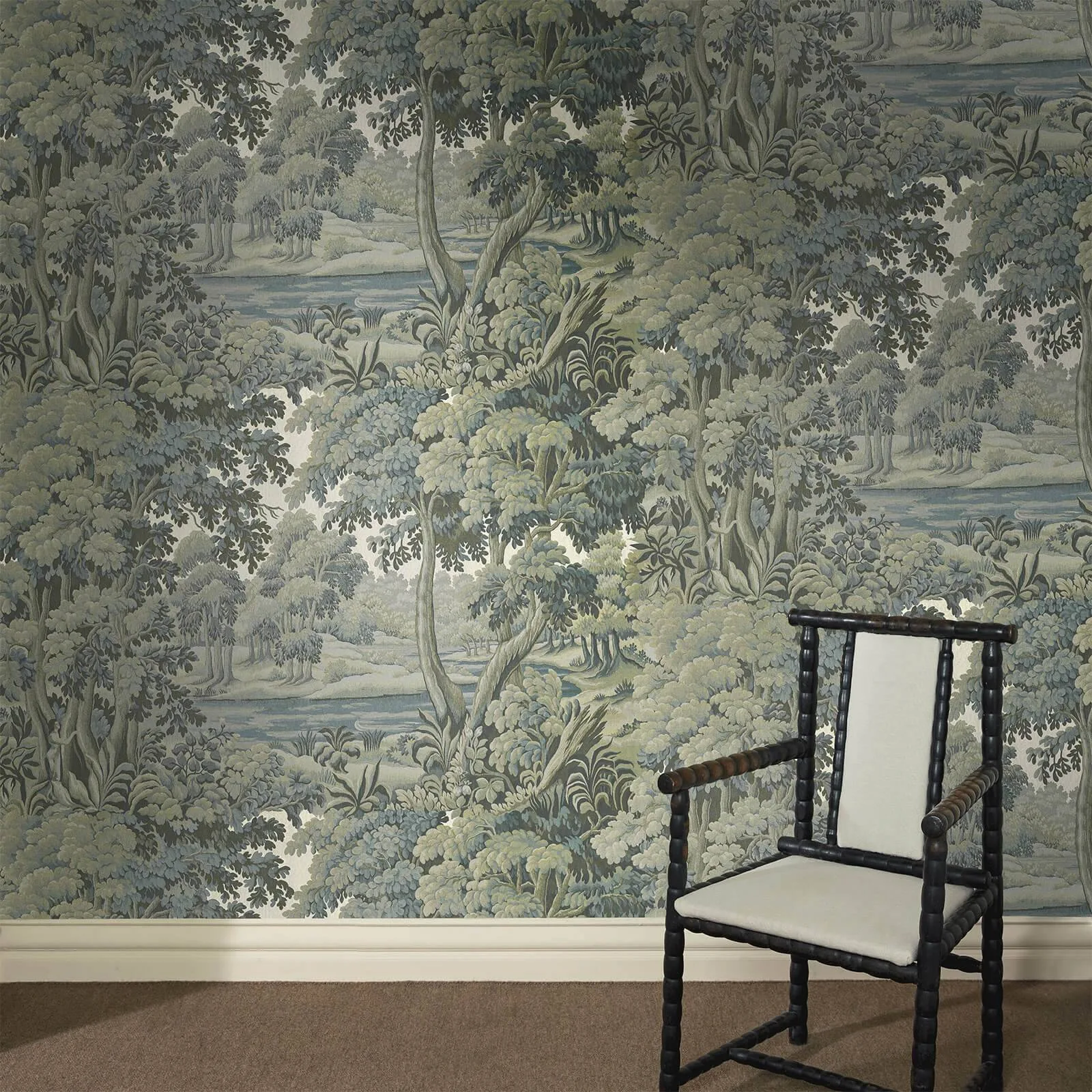 House of Hackney Plantasia wallpaper in Sage, foliage and trees in sage