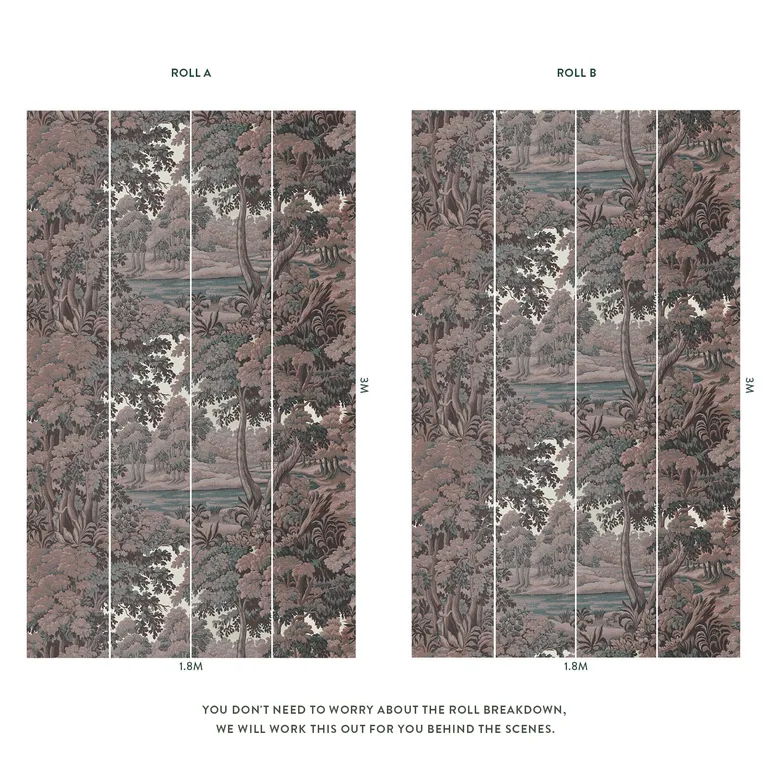 House of Hackney Plantasia wallpaper in Sienna, foliage and trees in sienna