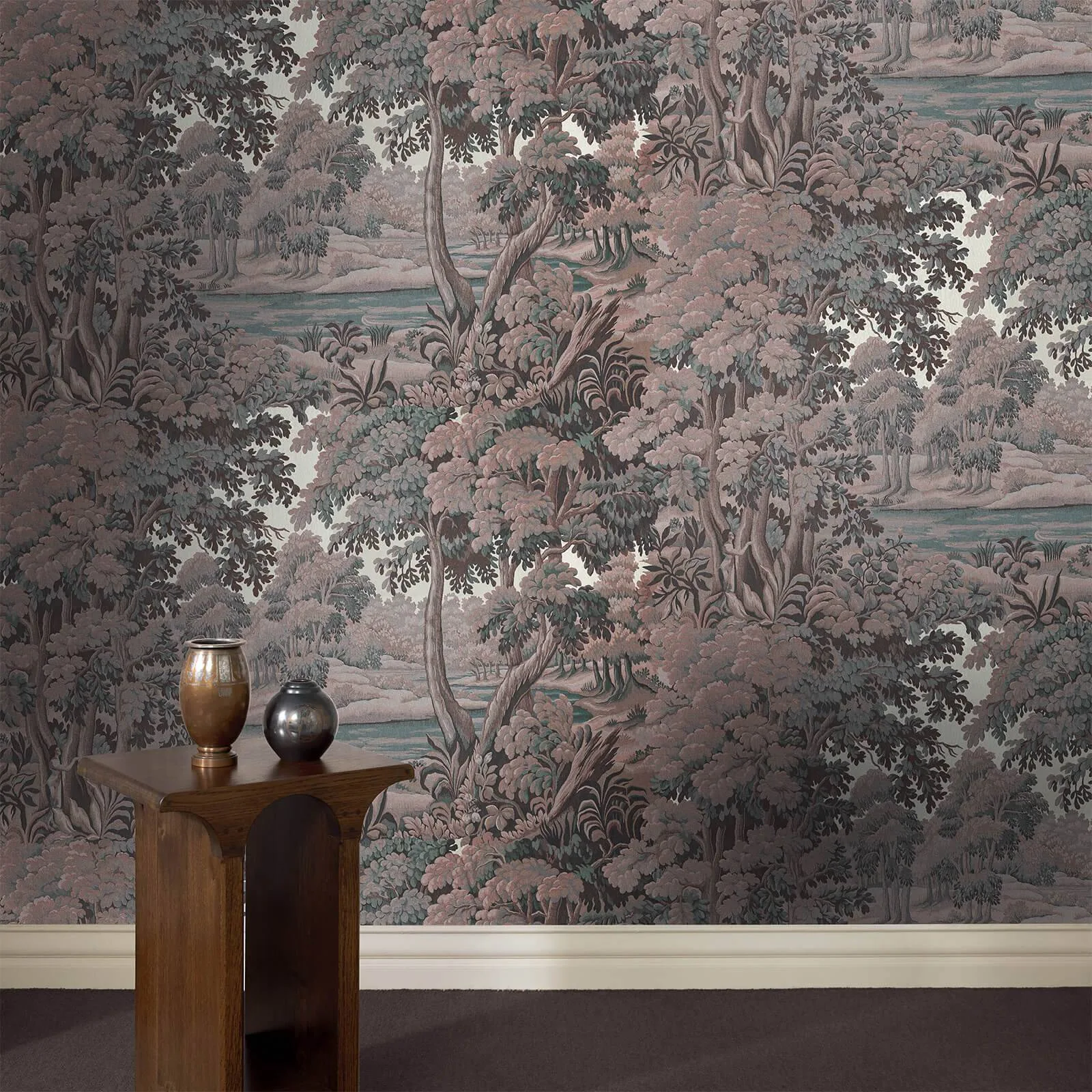 House of Hackney Plantasia wallpaper in Sienna, foliage and trees in sienna