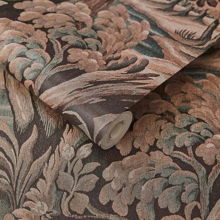House of Hackney Plantasia wallpaper in Sienna, foliage and trees in sienna