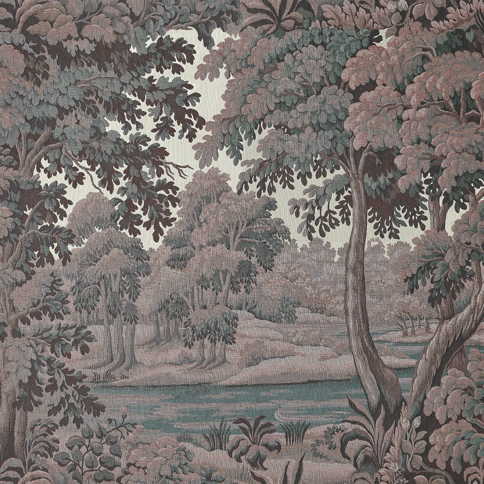 House of Hackney Plantasia wallpaper in Sienna, foliage and trees in sienna