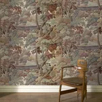 House of Hackney Plantasia wallpaper in Tobacco, foliage and trees in tobacco