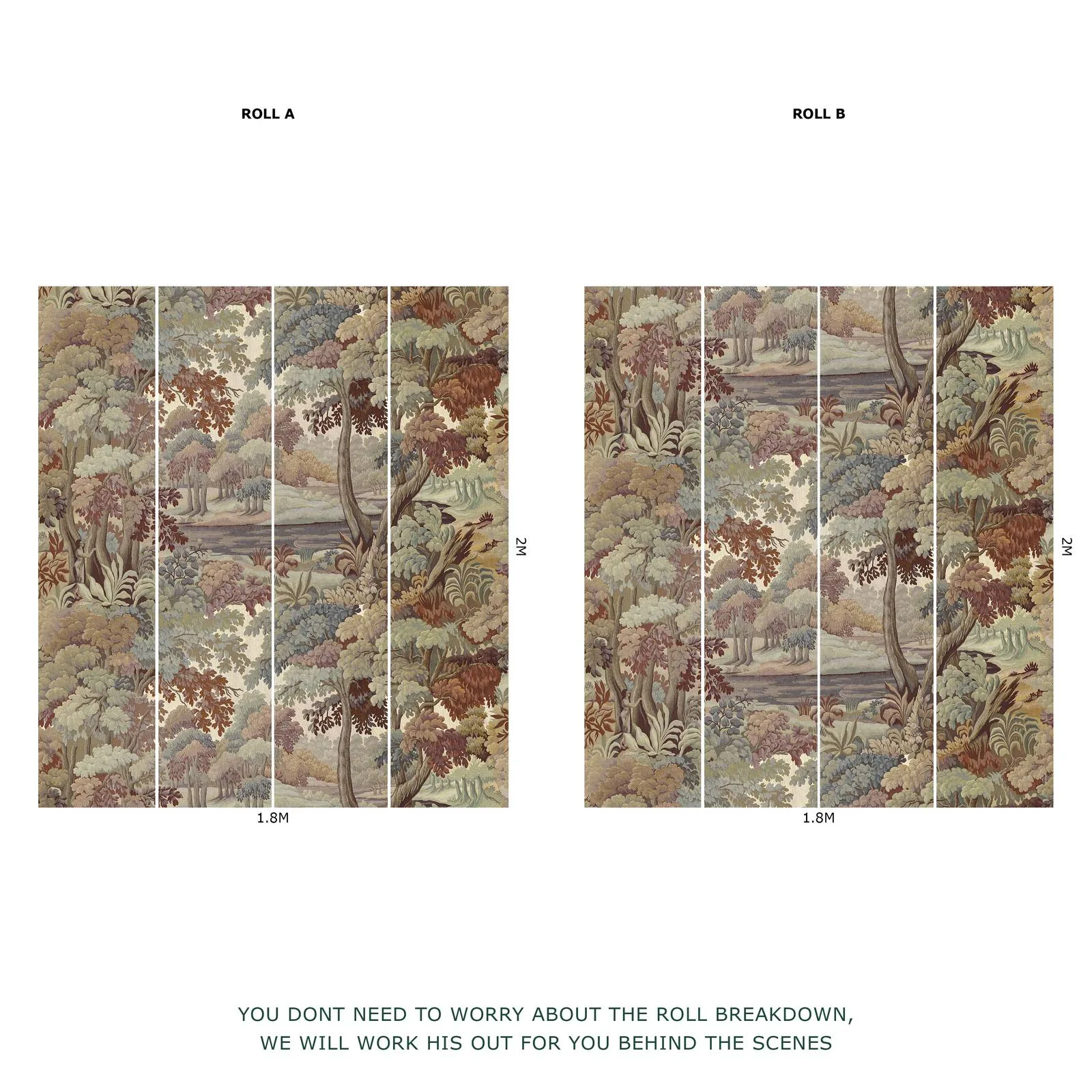 House of Hackney Plantasia wallpaper in Tobacco, foliage and trees in tobacco