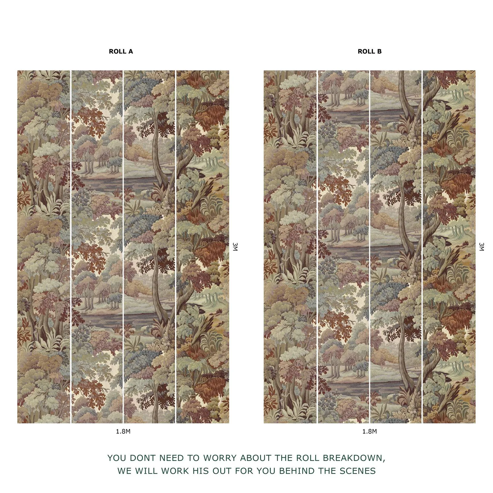 House of Hackney Plantasia wallpaper in Tobacco, foliage and trees in tobacco
