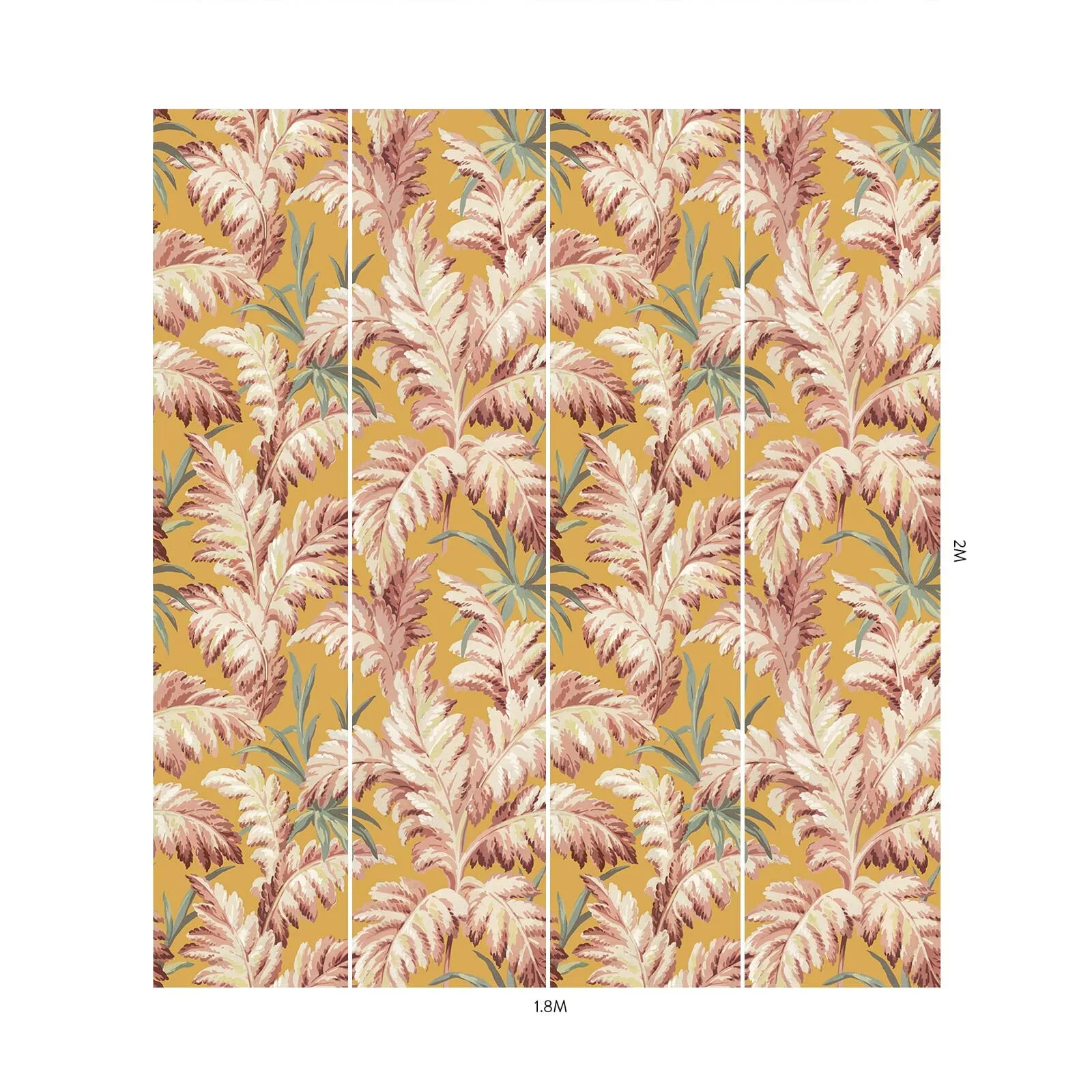 House of Hackney Pluma Wallpaper in Flaxen House of Hackney Pluma wallpaper in Flaxen, foliage in flaxen