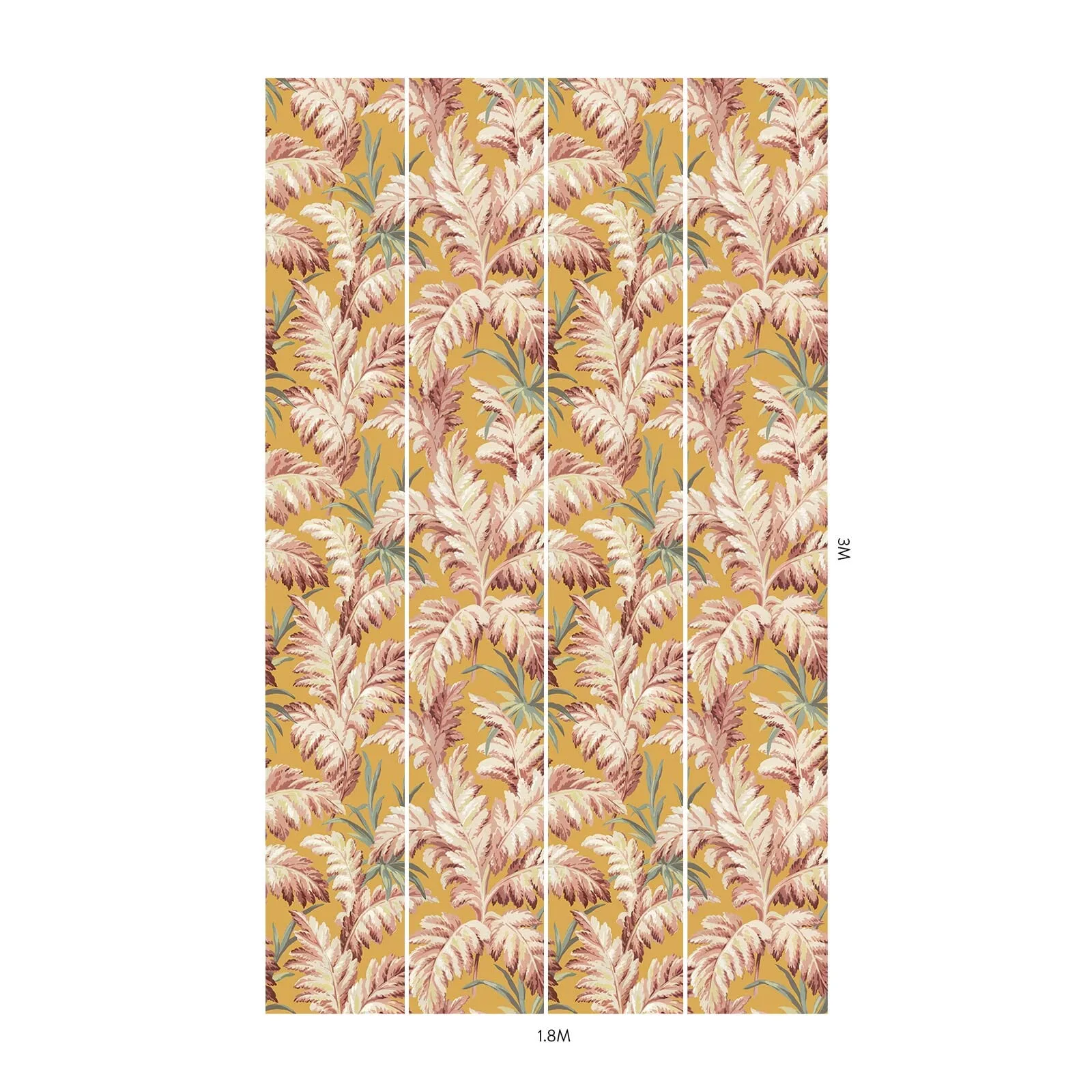 House of Hackney Pluma Wallpaper in Flaxen House of Hackney Pluma wallpaper in Flaxen, foliage in flaxen