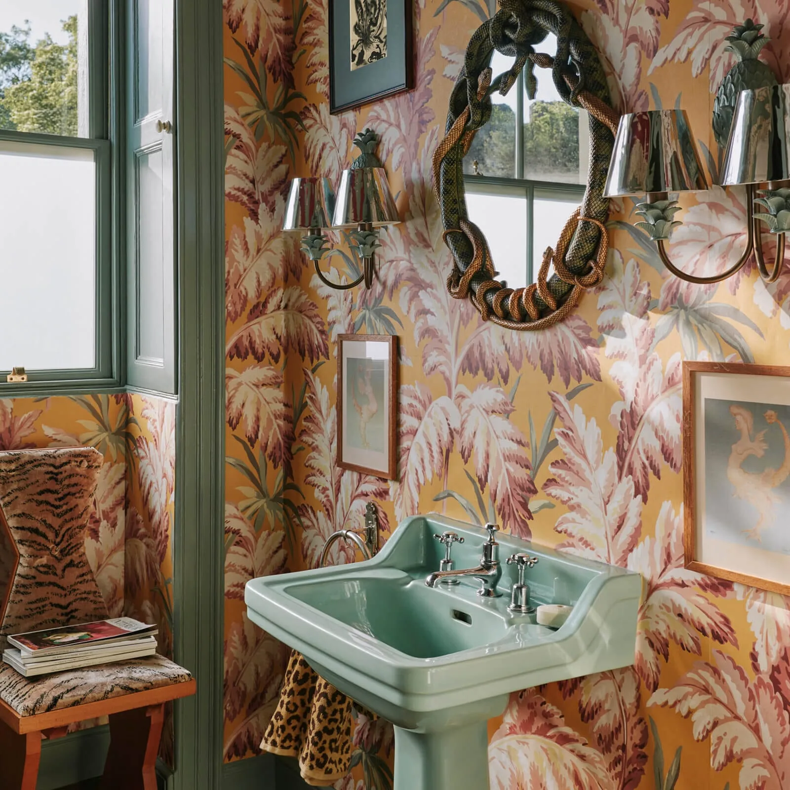 House of Hackney Pluma Wallpaper in Flaxen House of Hackney Pluma wallpaper in Flaxen, foliage in flaxen
