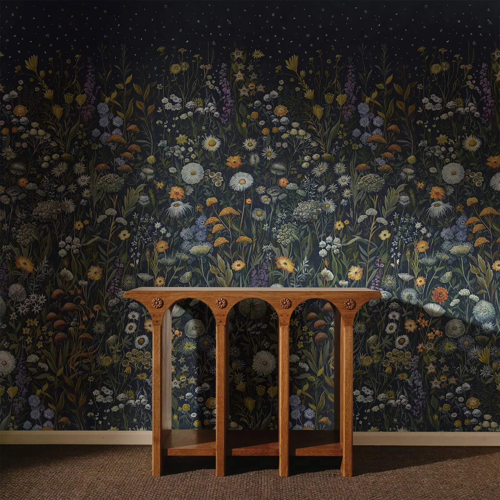 House of Hackney Prataria wallpaper in Galaxias, blooms and foliage in galaxias
