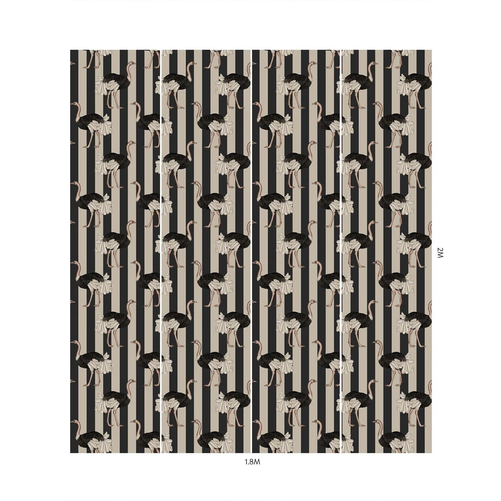 House of Hackney Pride wallpaper in Clay & Off Black, animal markings and stripes in black