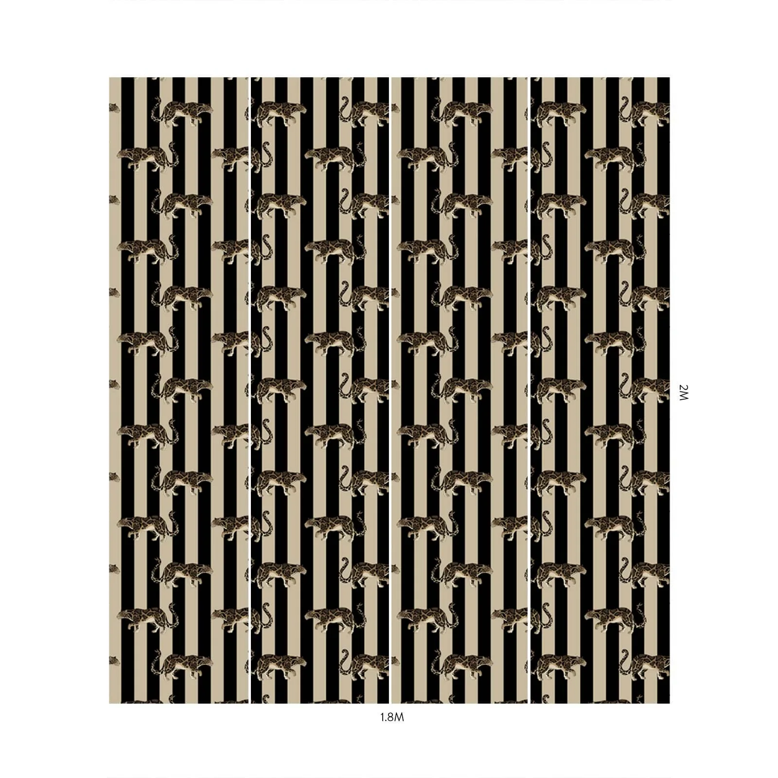 House of Hackney Prowl Wallpaper in Clay & Black House of Hackney Prowl wallpaper in Clay & Black, birds and animal markings in black