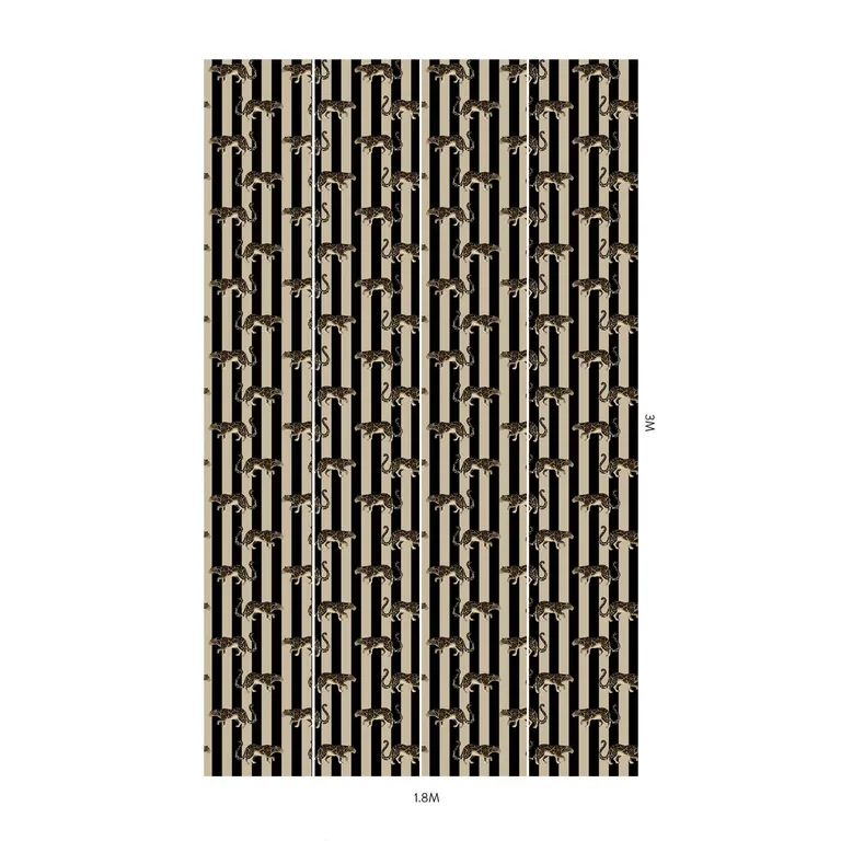 House of Hackney Prowl wallpaper in Clay & Black, birds and animal markings in black