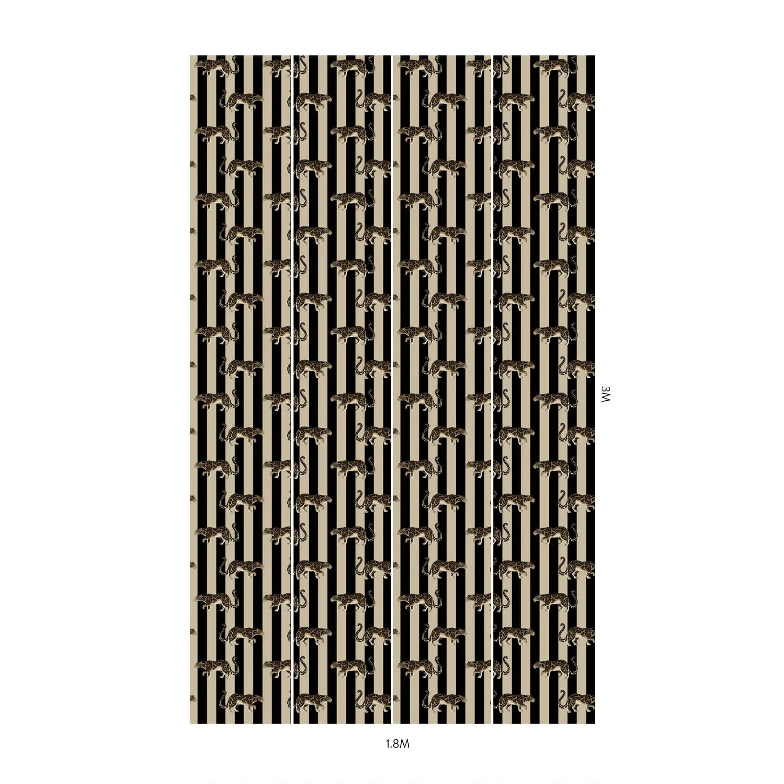 House of Hackney Prowl Wallpaper in Clay & Black House of Hackney Prowl wallpaper in Clay & Black, birds and animal markings in black