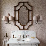 House of Hackney Quercus wallpaper in Astrantia, foliage in astrantia