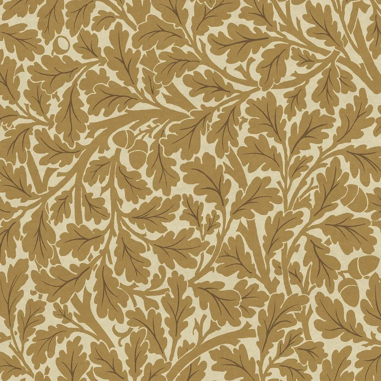 House of Hackney Quercus wallpaper in Auric, foliage and trees in auric