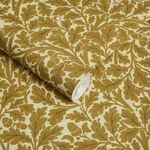 House of Hackney Quercus wallpaper in Auric, foliage and trees in auric