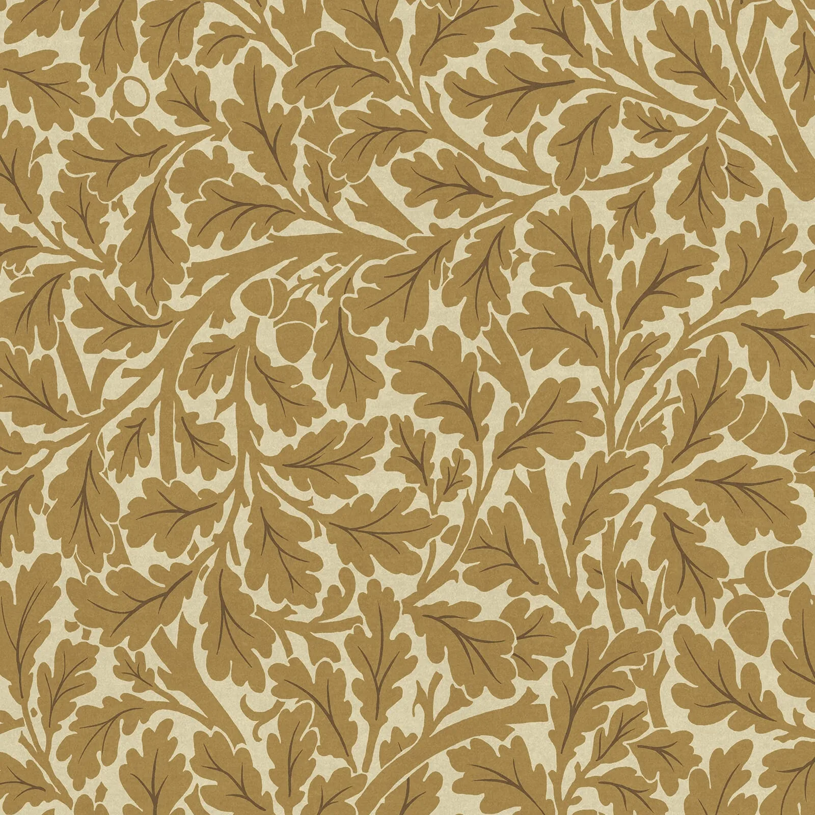 House of Hackney Quercus wallpaper in Auric, foliage and trees in auric