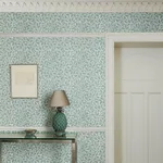 House of Hackney Quercus Wallpaper in Moonstone House of Hackney Quercus wallpaper in Moonstone, foliage and geometric forms in moonstone