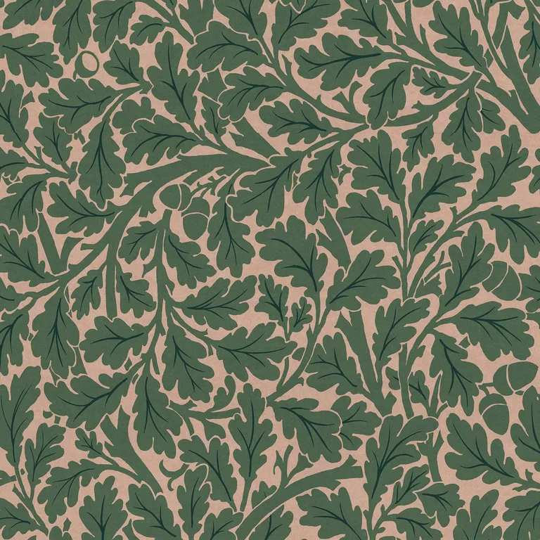 House of Hackney Quercus wallpaper in Tourmaline, foliage and trees in tourmaline
