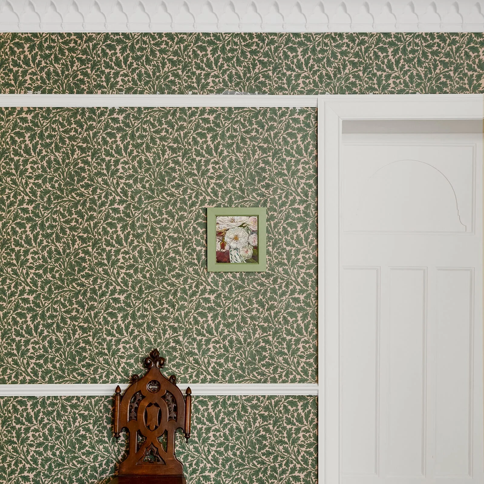 House of Hackney Quercus wallpaper in Tourmaline, foliage and trees in tourmaline