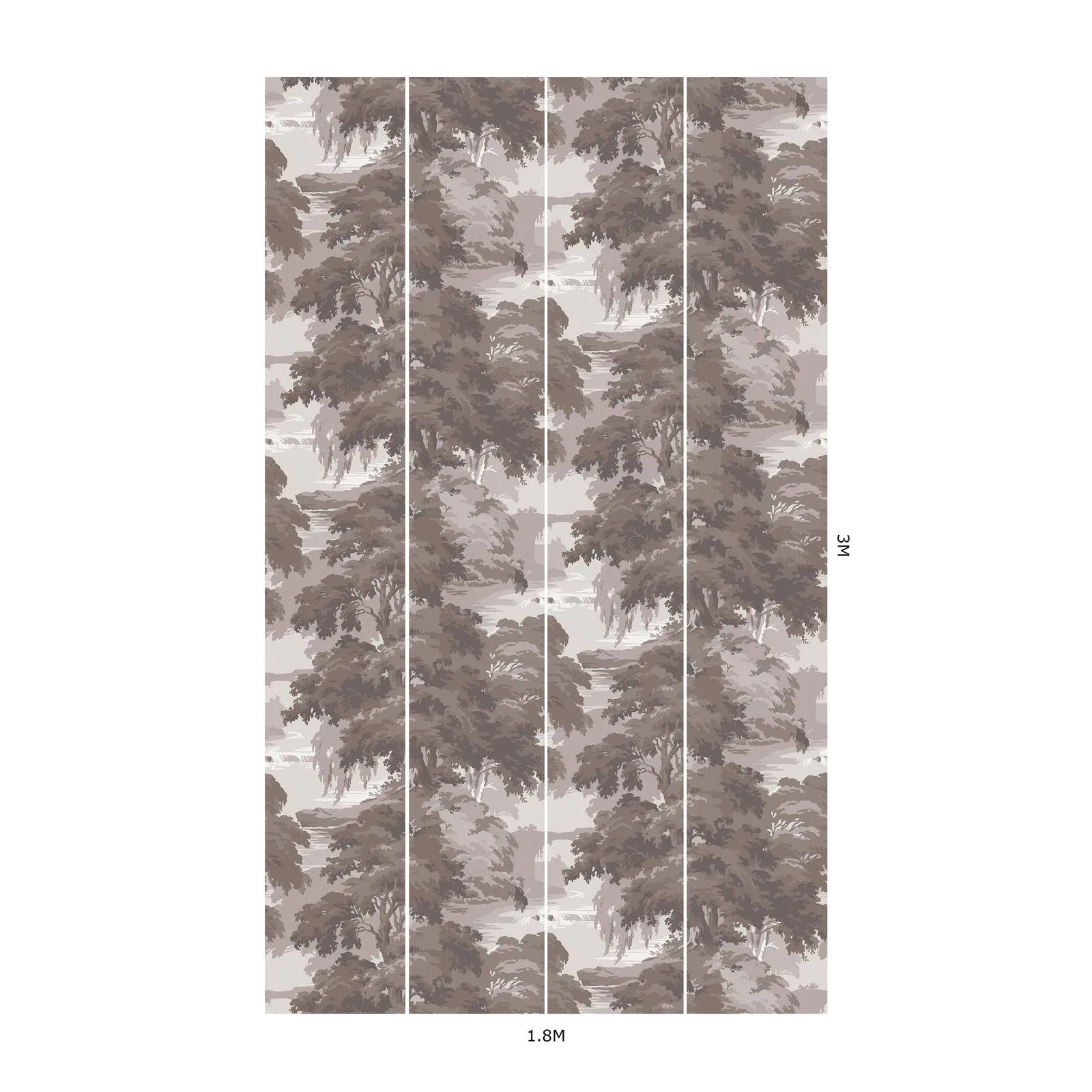 House of Hackney Reverie Wallpaper in Fawn House of Hackney Reverie wallpaper in Fawn, foliage and trees in fawn