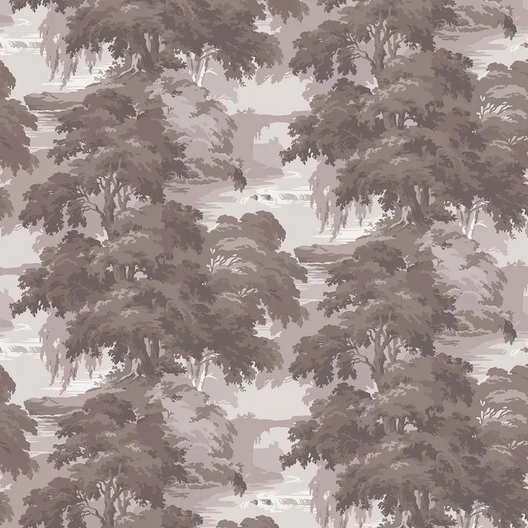 House of Hackney Reverie wallpaper in Fawn, foliage and trees in fawn
