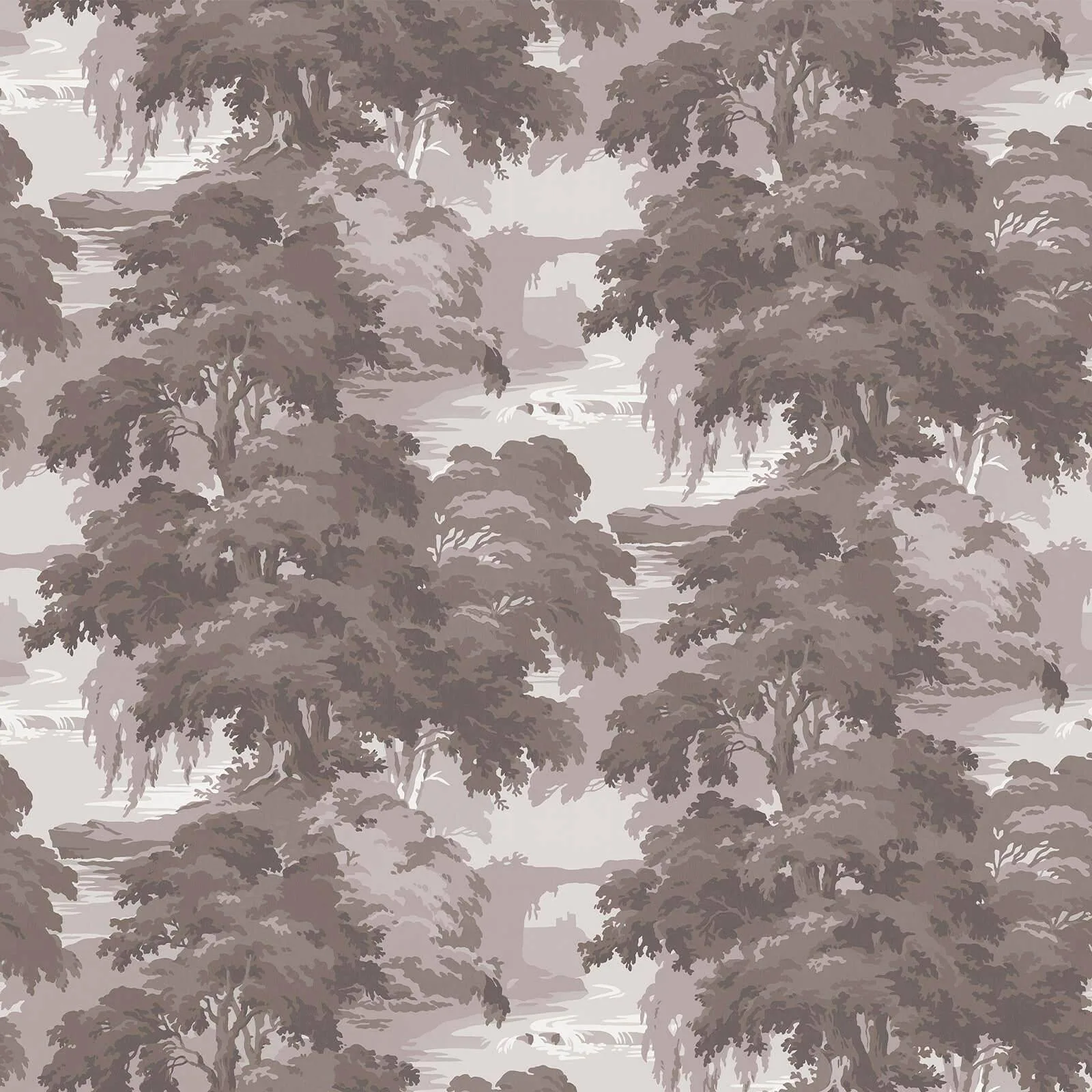 House of Hackney Reverie wallpaper in Fawn, foliage and trees in fawn