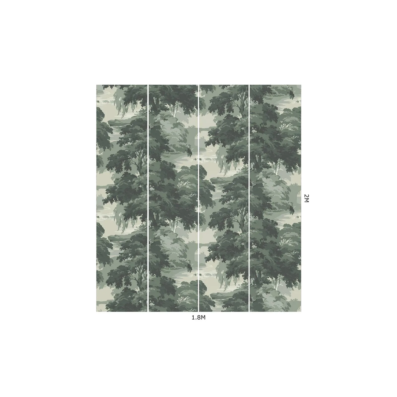 House of Hackney Reverie Wallpaper in Verde House of Hackney Reverie wallpaper in Verde, foliage and trees in verde