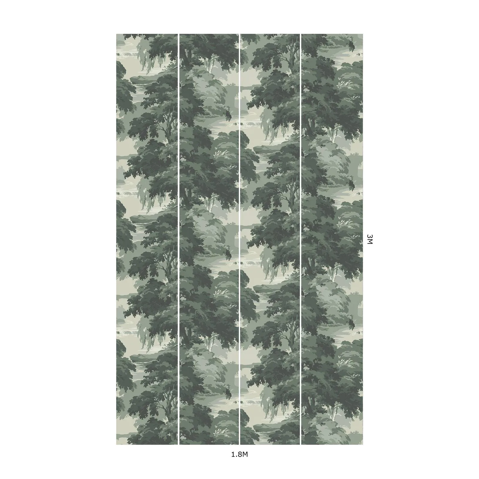 House of Hackney Reverie Wallpaper in Verde House of Hackney Reverie wallpaper in Verde, foliage and trees in verde