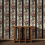 House of Hackney Rosetta Garland Wallpaper in Noir House of Hackney Rosetta Garland wallpaper in Noir, blooms and foliage in noir