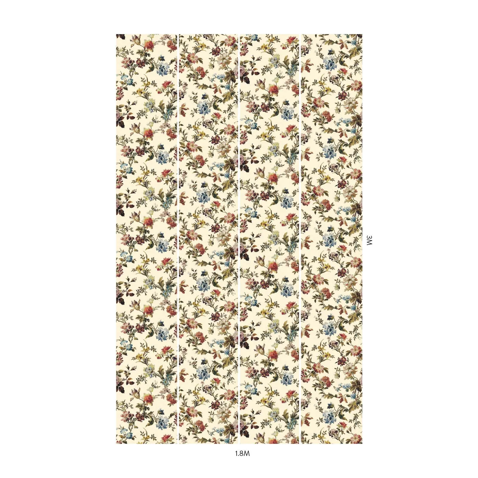 House of Hackney Rosetta Wallpaper in Ecru House of Hackney Rosetta wallpaper in Ecru, blooms and foliage in ecru