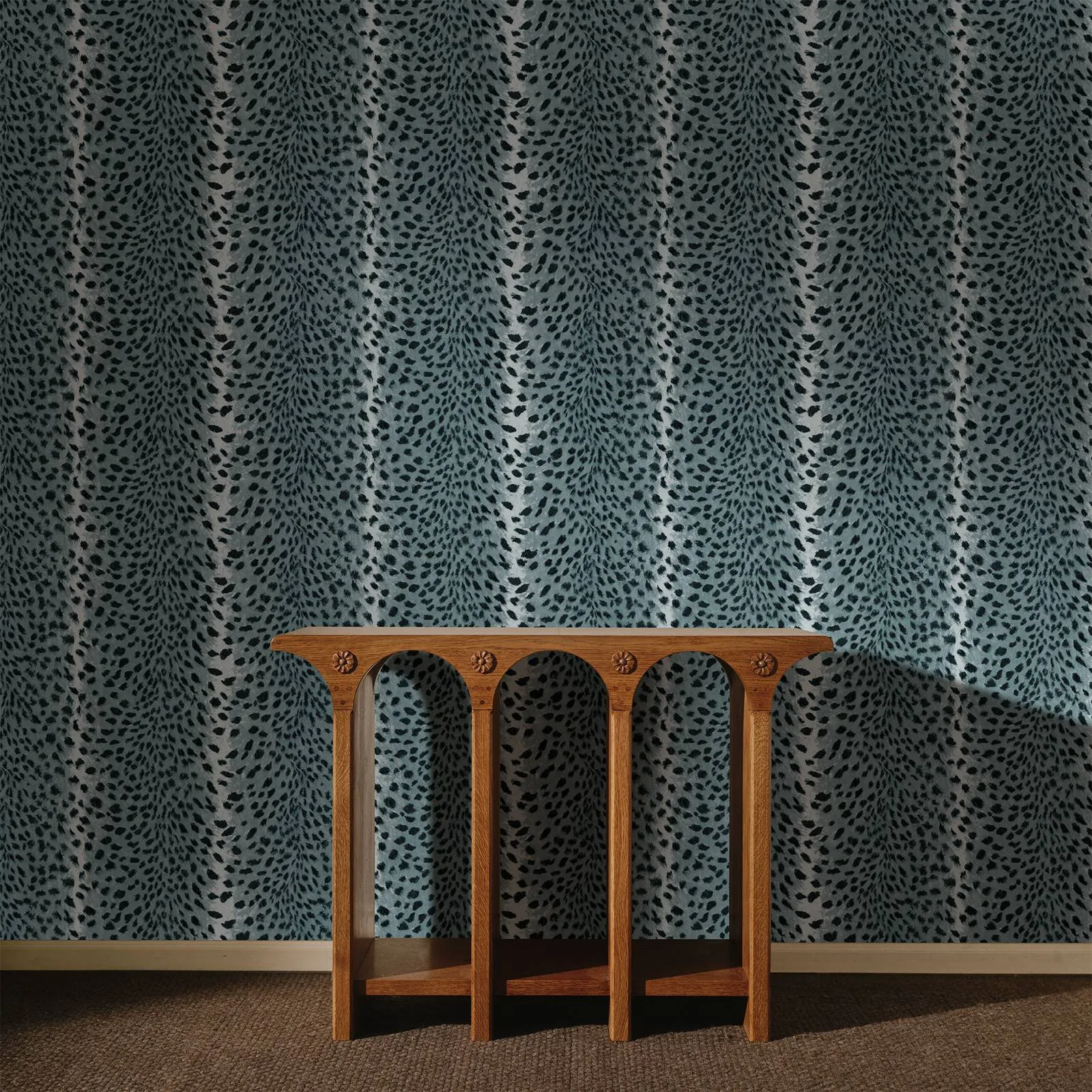 House of Hackney Savanna wallpaper in Lobelia, animal markings in lobelia