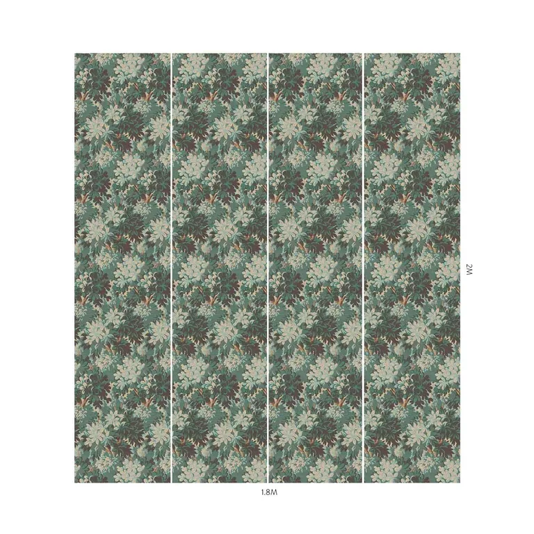 House of Hackney Silva wallpaper in Cerulean, foliage and scenic vignettes in cerulean