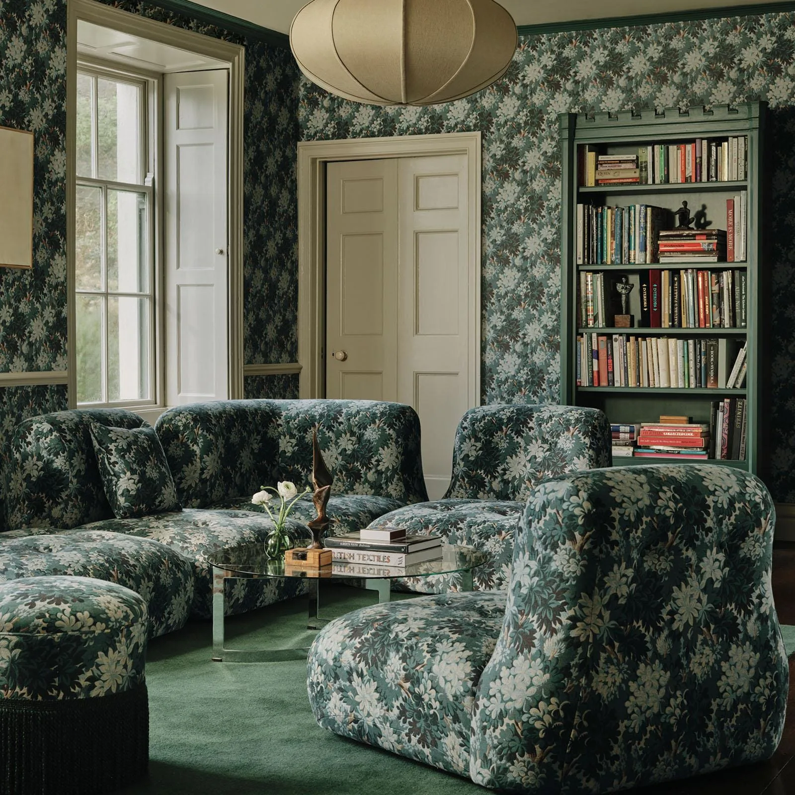 House of Hackney Silva Wallpaper in Cerulean House of Hackney Silva wallpaper in Cerulean, foliage and scenic vignettes in cerulean