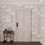 House of Hackney Stratus wallpaper in Amanita, geometric forms and scenic vignettes in amanita
