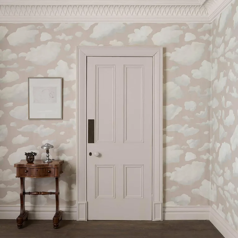 House of Hackney Stratus wallpaper in Amanita, geometric forms and scenic vignettes in amanita