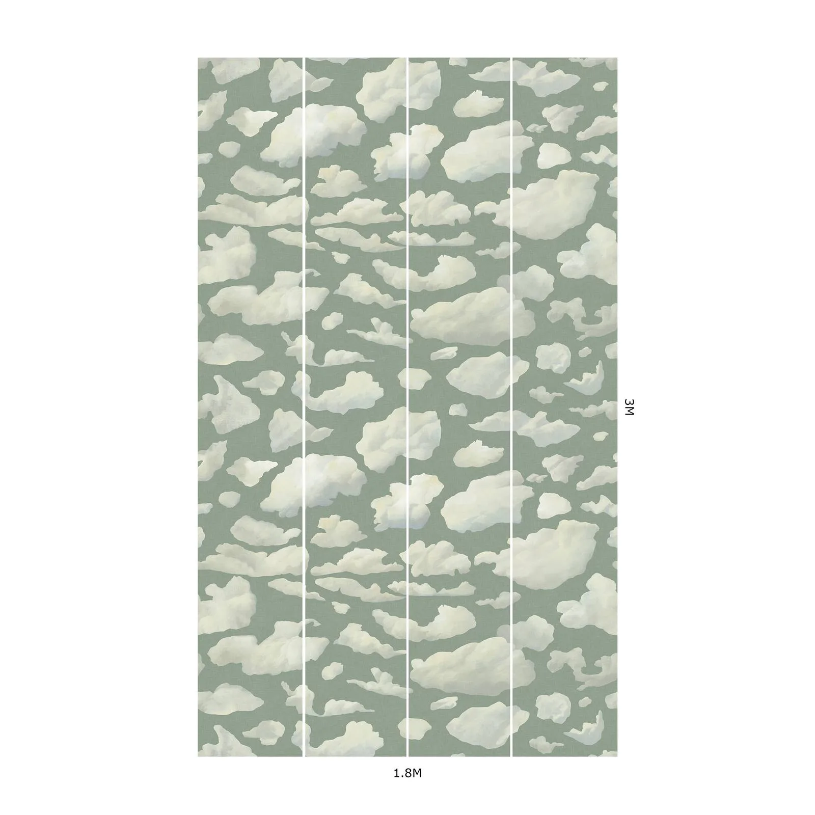 House of Hackney Stratus Wallpaper in Sage House of Hackney Stratus wallpaper in Sage, scenic vignettes in sage
